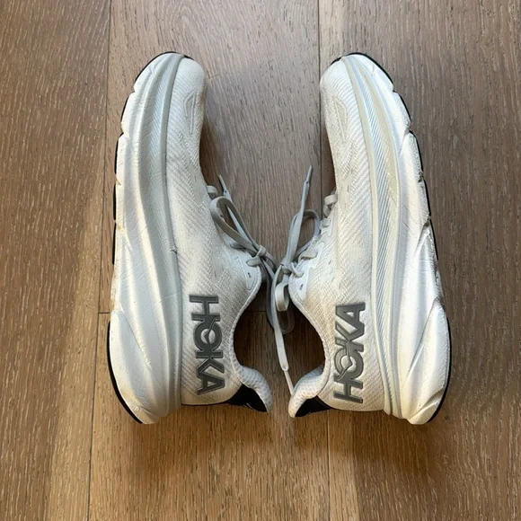 Men's White Hoka Running Shoes Clifton 9 men’s shoe - Picture 1 of 6